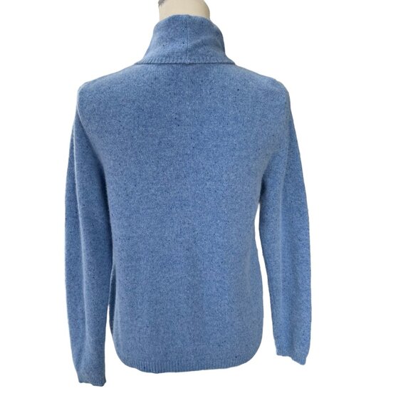 L.L. Bean Women's Wool Angora Blend Turtleneck Sweater Light Blue Size Medium - Picture 3 of 6